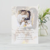 ホリデーパーティダブルフォト招待状とオーバーレイ 招待状 (スタンド正面)