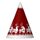ホリデーパーティハッツフェスティバルトナカイパーティーハット パーティーハット (左)