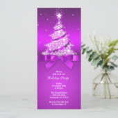 ホリデーパーティパエレガントープル招待状 招待状 (スタンド正面)