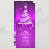 ホリデーパーティパエレガントープル招待状 招待状 (正面/裏面)