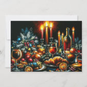 ホリデーパーティパステルスケッチタブレエスケープ 招待状 (正面)