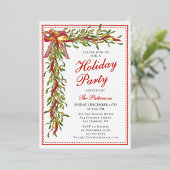 ホリデーパーティミスタントウボウクリスモダンマスパーティー 箔招待状 (立ち正面)