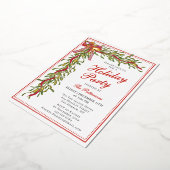 ホリデーパーティミスタントウボウクリスモダンマスパーティー 箔招待状 (回転した状態)