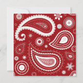 ホリデーパーティレッドモダンクリスマ企業のスパーティー 招待状 (裏面)