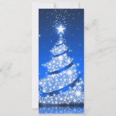 ホリデーパーティーお祝いエレガントブルー招待状 招待状 (裏面)