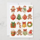 ホリデーパーティーのクッキー交換 招待状 (裏面)