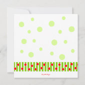 ホリデーパーティーのホリーカクテル招待状 招待状 (裏面)