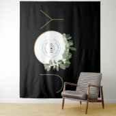 ホリデーパーティーのリース 会社ロゴ クリスマスの喜び タペストリー (インサイチュ)