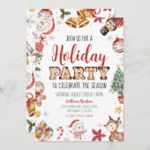 ホリデーパーティーをお祝いしよう 招待状 (正面/裏面)