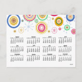 ホリデーパーティーカラフルファンキーサークル シーズンポストカード (裏面)