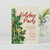 ホリデーパーティークリスマスツリー 招待状 (スタンド正面)