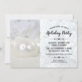 ホリデーパーティーホワイトウィンターワンダーランド招待状 招待状 (正面)