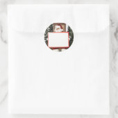 ホリデーパーティー名タグサンタクロース ラウンドシール (バッグ)