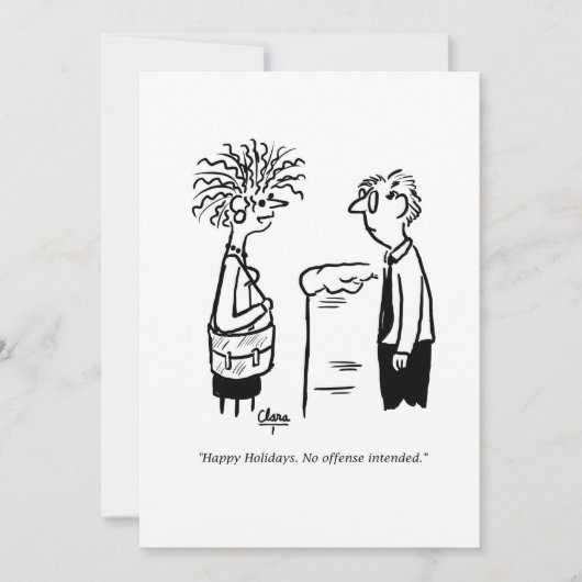 ホリデーパーティー招おもしろい待 – ClaraT 招待状 (正面)