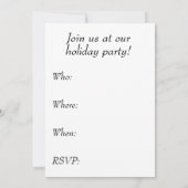 ホリデーパーティー招おもしろい待 – ClaraT 招待状 (裏面)