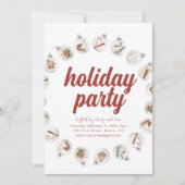 ホリデーパーティー招待状とオーナメント 招待状 (正面)