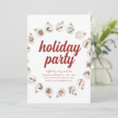 ホリデーパーティー招待状とオーナメント 招待状 (スタンド正面)