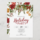ホリデーパーティー招待状クリスマス招待状 招待状 (正面/裏面)
