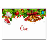 ホリデーパーティー招待状テーブルカード テーブルナンバー (裏面)