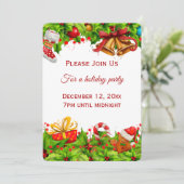 ホリデーパーティー招待状ビジネスまたはパーソナル 招待状 (スタンド正面)