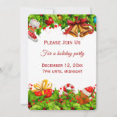 ホリデーパーティー招待状ビジネスまたはパーソナル 招待状 (正面)