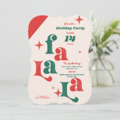 ホリデーパーティー招待状ファララクリスマスカード シーズンカード (スタンド正面)