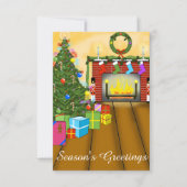 ホリデーパーティー招待状（カスタマイズ可能） 招待状 (正面)