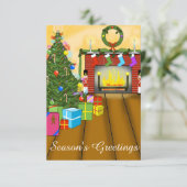 ホリデーパーティー招待状（カスタマイズ可能） 招待状 (スタンド正面)