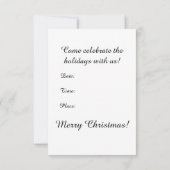 ホリデーパーティー招待状（カスタマイズ可能） 招待状 (裏面)