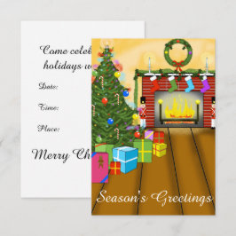 ホリデーパーティー招待状（カスタマイズ可能） 招待状