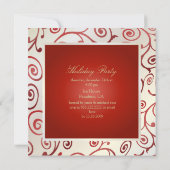 ホリデーパーティー招待状 カップケーキの渦巻き 招待状 (裏面)