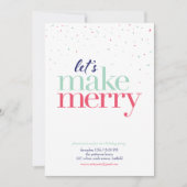 ホリデーパーティー招待状*メイクメリー* 招待状 (正面)