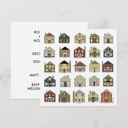 ホリデーパーティー招待状 招待状 (正面/裏面)