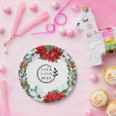 ホリデーパーティー追加ロゴ企業のクリスマスパーティー ペーパープレート (パーティー)