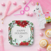 ホリデーパーティー追加ロゴ企業のクリスマスパーティー ペーパープレート (パーティー)