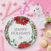 ホリデーパーティー追加ロゴ企業のクリスマスパーティー ペーパープレート (パーティー)