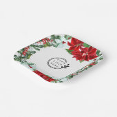 ホリデーパーティー追加ロゴ企業のクリスマスパーティー ペーパープレート (傾斜あり)