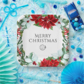 ホリデーパーティー追加ロゴ企業のクリスマスパーティー ペーパープレート (パーティー)