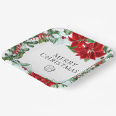 ホリデーパーティー追加ロゴ企業のクリスマスパーティー ペーパープレート (傾斜あり)