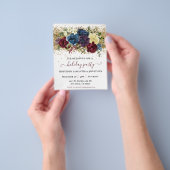 ホリデーパーティー金ゴールド紙吹雪冬フローラ チラシ (手)