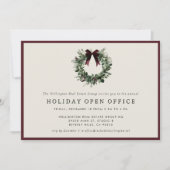 ホリデーパーティー クリスマスの飾り付け 社内イベント 招待状 (正面)