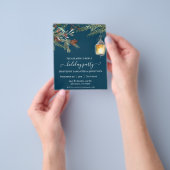 ホリデーパーティー　クリスマス　ウィンター　松の木のドロップ　フライヤー チラシ (手)