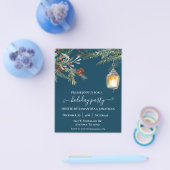 ホリデーパーティー　クリスマス　ウィンター　松の木のドロップ　フライヤー チラシ (シングル)