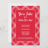 ホリデーパーティー – シンプルRed White Instant Download 招待状 (正面)
