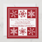 ホリデーパーティー スカンジナビア風クリスマス スモーガスボード 招待状 (裏面)