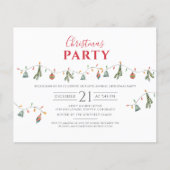 ホリデーパーティー モダン 予算 クリスマス 招待状 チラシ (正面)