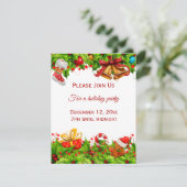 ホリデーパーティ招待状ビジネスまたはパーソナル 招待状 (スタンド正面)