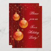 ホリデーパーティ招待状 招待状 (正面/裏面)