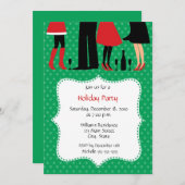 ホリデーパーティ招待状 招待状 (正面/裏面)
