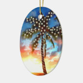 ホリデーパームツリーライトアットサンセット セラミックオーナメント (左)